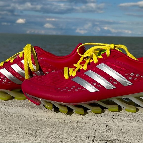 Adidas Springblade Running Shoe Razor Berry & Lime Women's Size 7 Rare M20248 - Picture 3 of 10